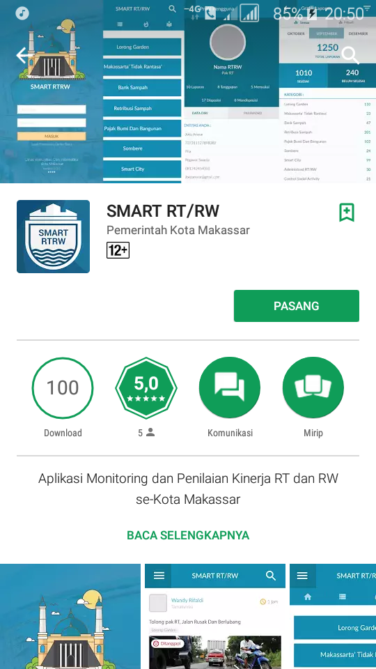 Aplikasi RT/RW Makassar Tersedia di Playstore
