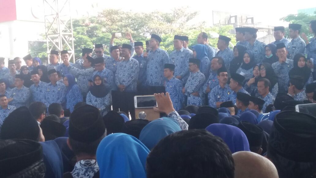 Pegawai Kontrak Sumringah Usai Upacara Kedisiplinan Kota Makassar