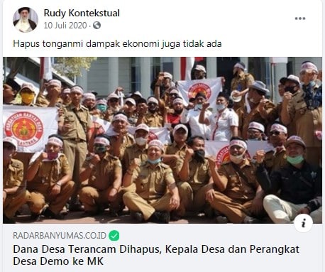 Postingan Oknum PKH Polman di Medsos Soal Dana Desa Menuai Protes