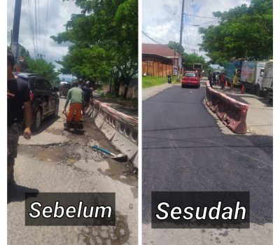 Tim Satgas Sapu Lubang Dinas PU Makassar Lakukan Pemeliharaan Jalan