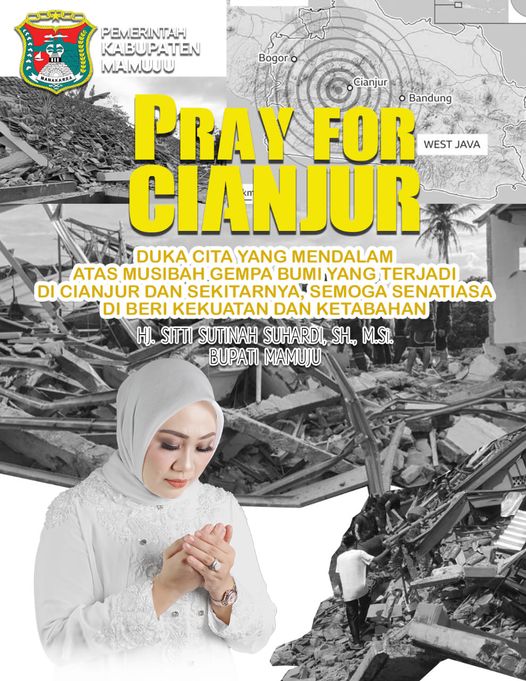 Pray For Cianjur, Bupati Mamuju Sampaikan Duka Cita dan Ingatkan Warganya