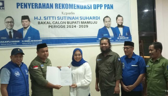 Terbitkan 5 Rekomendasi Cakada Mamuju, PAN Mamuju: Sutinah Paling Serius