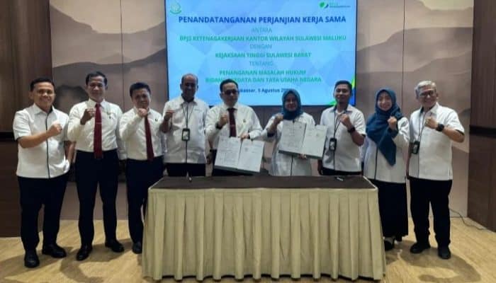 Optimalisasi Jaminan Sosial Ketenagakerjaan, BPJS Ketenagakerjaan dan Kejati Sulbar Teken Kerja Sama Strategis