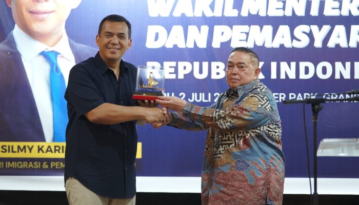 Silaturahmi Wagub Sulbar dengan Wamen Imigrasi dan Pemasyarakatan Bahas Masalah Lapas dan Imigrasi Sulbar